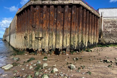 Image showing the corrosion damage at North Bridge Edinburgh using cathodic protection monitoring