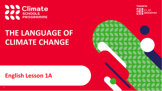 Climate Schools Programme - All English lessons